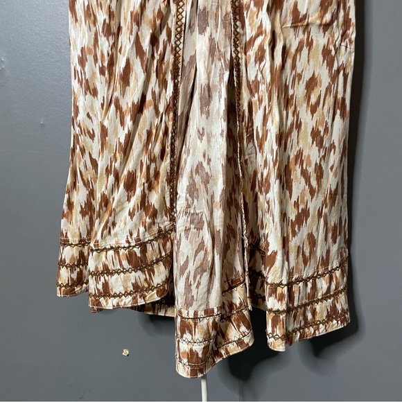 AERIE FRONT SLIT MAXI DRESS open back size small color: horizon - Picture 6 of 11